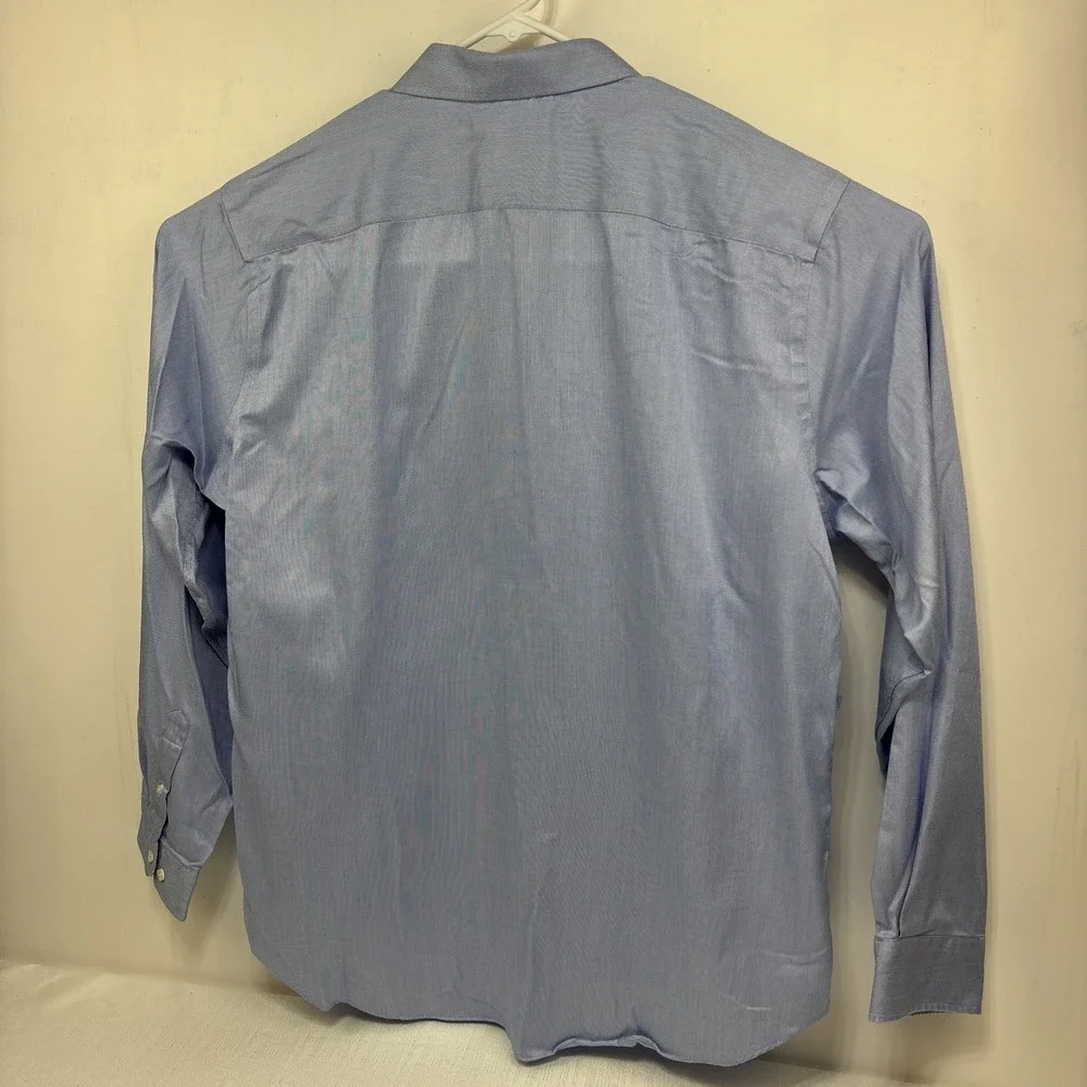 Egara Non Iron Slim‎ Fit Men's Long Sleeve Blue Button Up Shirt Size 2XLT EUC